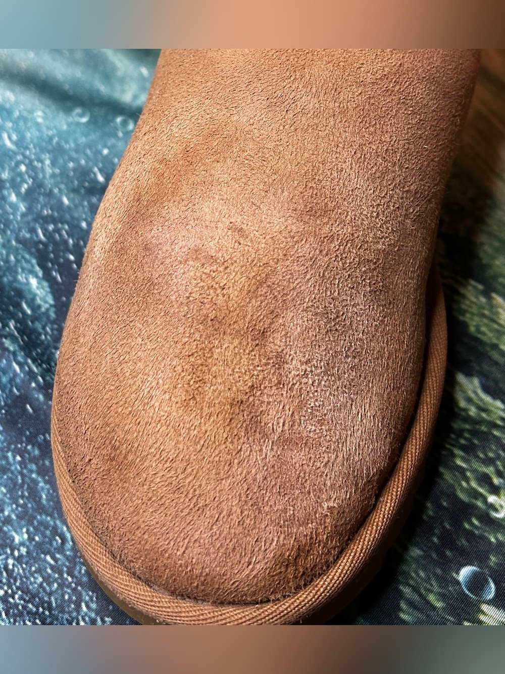 UGG Classic Short II Boots New in Box Chestnut Suede Size 7 Women Flaw - Picture 7 of 9